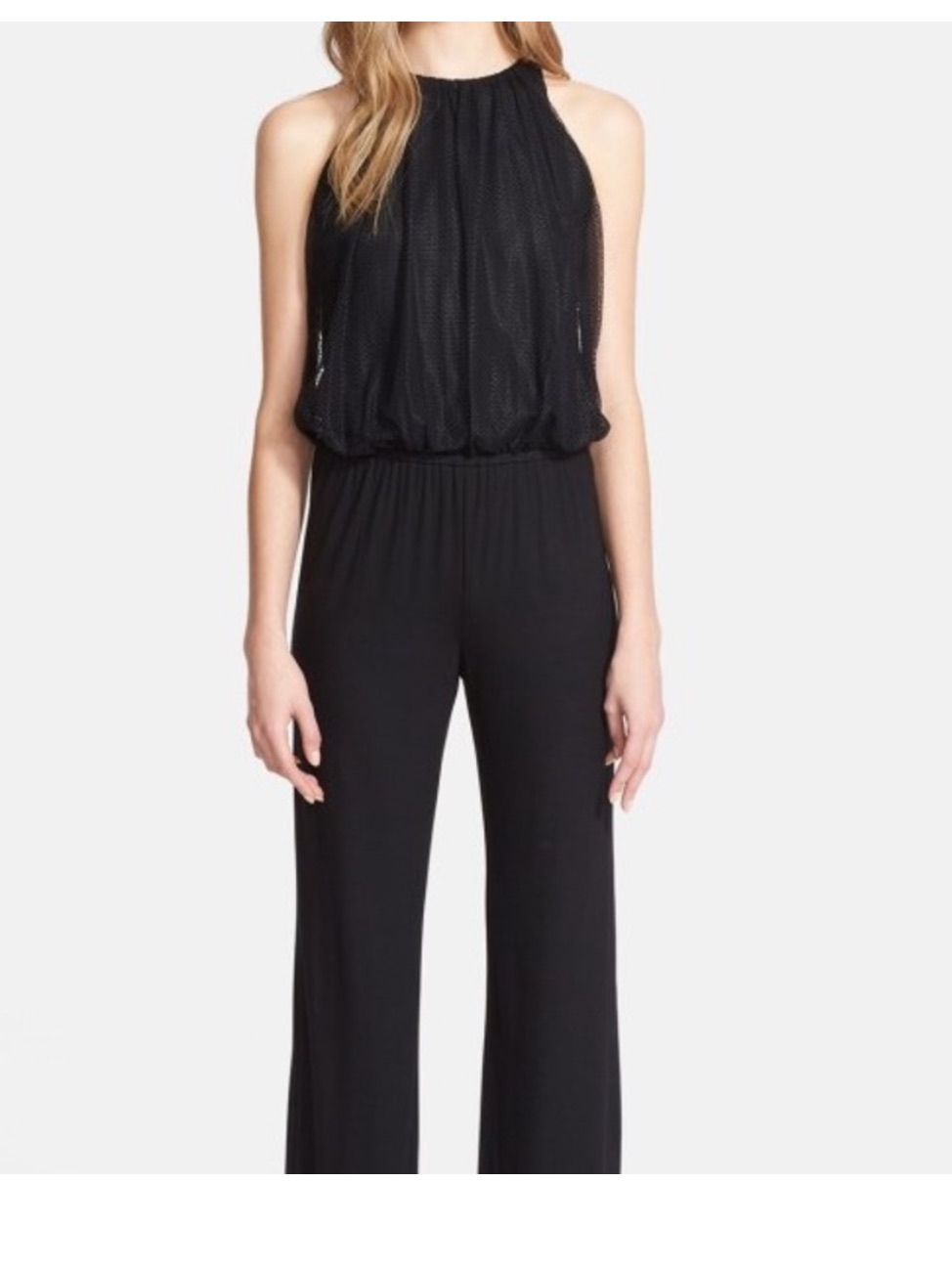 Trina Turk Lillia 2 Mesh Bodice Minimalist Capsule Wardrobe Jumpsuit Small